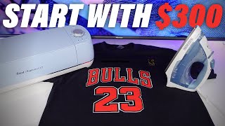 How To Start A TShirt Business On A SUPER BUDGET Cricut Machine Iron [upl. by Oludoet]