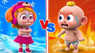 Hot and Cold Song🥶️🥵️  Where Is My Body Song  Police Baby Care Song  Nursery Rhymes amp Kids Songs [upl. by Fifine]