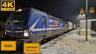 【4K】 Führerstandsmitfahrt Köln Ehrenfeld nach Oberlahnstein über Gremberg Troisdorf  Linz Neuwied [upl. by Stillman]