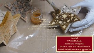 Christmas wooden stars part II Design by Arnold Schoger [upl. by Adev]