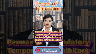 Types of injunction shorts law Advocatepriyanka awareness [upl. by Yggam]