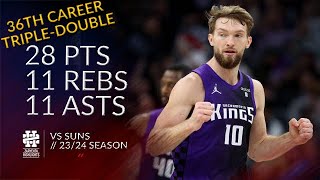 Domantas Sabonis 28 pts 11 rebs 11 asts vs Suns 2324 season [upl. by Niwled407]