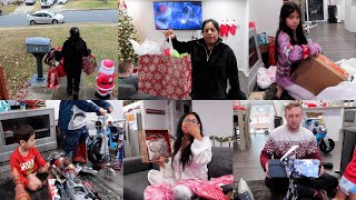 Celebrando Navidad Fiesta En El Trabajo Muchos Regalos [upl. by Edlun]