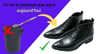 Astuces pour cirer vos chaussures avec une brosse à dents qui vont changer votre vie [upl. by Sibyls]