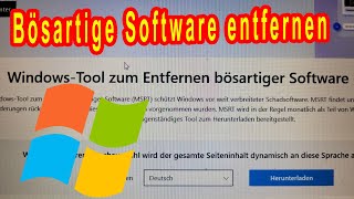 bösartige Windows Software entfernen  MRTMSRT Tutorial [upl. by Jennette]