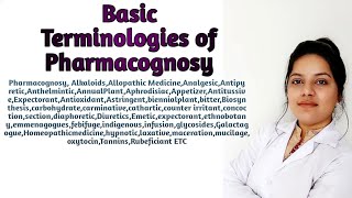 Basic Terminologies Of Pharmacognosy  Introduction of Pharmacognosy [upl. by Zul912]