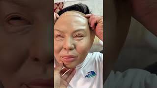 Silicone face mask Silicone statue Live shooting Wax figure making Sculpture Douyin assistant DO [upl. by Kaz]