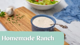 Delicious Homemade Vegan Ranch Dressing with our NEW Vegan Ranch Seasoning [upl. by Sabrina]