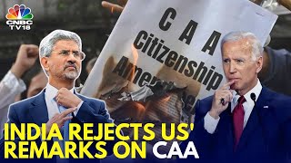 India Hits Back At US Over Remarks On CAA Says CAA Is An Internal Matter Of India  MEA [upl. by Eedahs862]