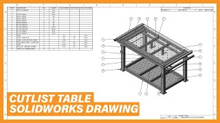 How to create a PERFECT Weldment CUTLIST  SolidWorks Drawing [upl. by Adnalahs895]