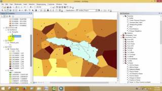 Arc GIS Tutorial Part2 Subwatershed Analysis Thiessen Spline [upl. by Canning]