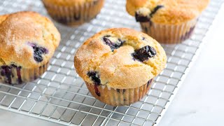 Quick and Easy Blueberry Muffins Recipe [upl. by Annaili867]