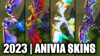 ALL ANIVIA SKINS SPOTLIGHT 2023  League of Legends [upl. by Sadie]