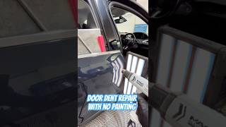 How we remove big door dents on the swage line with paintless dent repair  asmrsounds pdr detail [upl. by Pauline826]