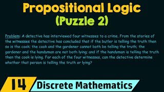 Propositional Logic − Puzzle 2 [upl. by Reivaj]