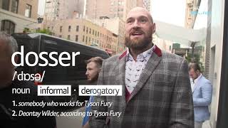 Define “dosser” 🤔 Dictionary Corner with Tyson Fury [upl. by Aiykan]