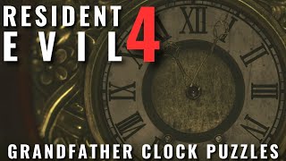 Resident Evil 4 Remake  Grandfather Clock puzzles Standard difficulty [upl. by Tarabar]