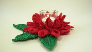 PORTAVELAS NAVIDEÑO EN CROCHET [upl. by Halak708]