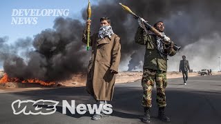 Following Rebel Forces in Libya  Developing News [upl. by Bullion]