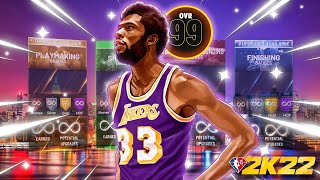 NEW GLITCHED 72 KAREEM ABDUL JABBAR BUILD DEMIGOD CENTER NBA 2K22 NEXT GEN [upl. by Notnert]