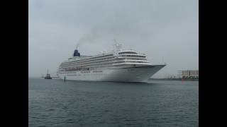 Cruise Ships Amadea and Asuka 2 in RostockWarnemuende 2011 [upl. by Nihsfa649]