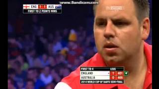 LewisTaylor v WhitlockNicholson ENG v AUS  12  2014 World Cup of Darts SemiFinal [upl. by Asinet]