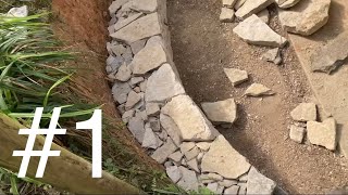 Building A Dry Stone Curved Wall amp Cladding 1 [upl. by Nitsirk461]