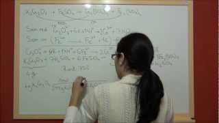 QUIMICA REDOX E26 Cálculos estequiométricos dicromato y sulfato ferroso con RENDIMIENTO [upl. by Lowndes]