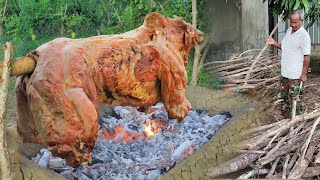 The bird got a big wild boar  Cooking together  HOWTOCAMBO Survival Primitive [upl. by Christoffer]