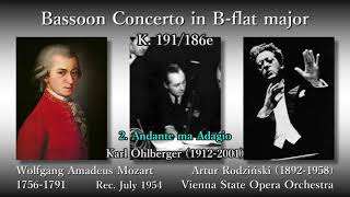 Mozart Bassoon Concerto K 191189e K Öhlberger amp Rodziński 1954 モーツァルト ファゴット協奏曲 エールベルガー [upl. by Barby]