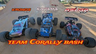 Team Corally Kagama  Asuga and Kronos Xtr bash [upl. by Gussman]