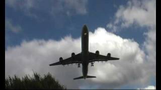 Missed Approach of Virgin Atlantic A340600 London Heathrow [upl. by Ahtikal]