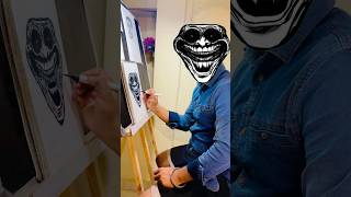 Troll 🧌 face drawing  realistic drawing 🔥💥 3D drawing shorts [upl. by Einaffit]