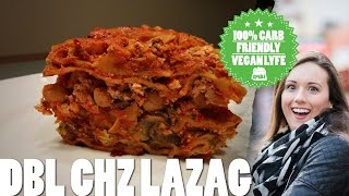 Double Cheeze Lasagna High Carb Low Fat Vegan [upl. by Tdnerb]