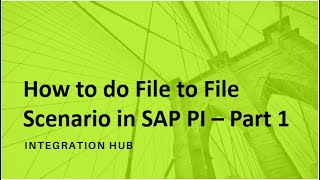 HOW TO DO FILE TO FILE SCENARIO IN SAP PI  PART 1 [upl. by Hannis]