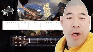 Xue Hua Piao Piao  Meme Song  Guitar tutorial TAB [upl. by Arther]