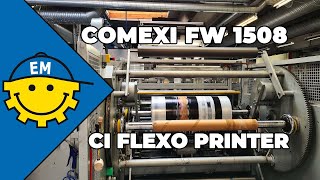 COMEXI FW 1508  Flexographic printing machine  CI Flexo printing presses for sale [upl. by Nalad]