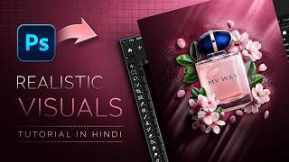 Realistic Commercial Ad Design in Photoshop  Tutorial in Hindi [upl. by Inger755]