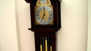 FHS WESTMINSTER CHIME LONGCASE GRANDMOTHER CLOCK [upl. by Akimihs]