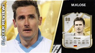 SUPRISED ICON 88 RATED MIROSLAV KLOSE PLAYER REVIEW  EA FC25 ULTIMATE TEAM [upl. by Yard]