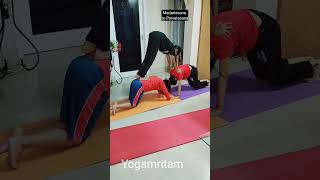 Balancing Yogayoutubeshorts stretchingexercises trending marjariasana mountainpose [upl. by Gipson705]