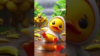 cute ducklings harvest bananas cartoon ducklinglu love birds littleduck cute duck bebek [upl. by Larkin704]