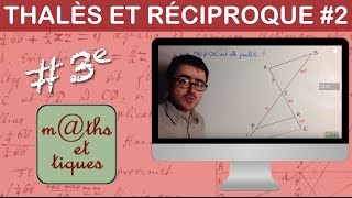 Démontrer que deux droites ne sont pas parallèles Thalès  Troisième [upl. by Holcomb632]