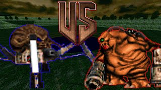 Arachnotron vs Mancubus  BRUTAL DOOM Monster Infighting [upl. by Tsepmet891]