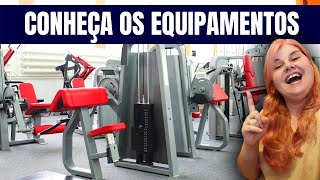 EQUIPAMENTOS DE MUSCULAÇÃO comuns nas academias e suas funções  parte 1 💪 [upl. by Saihttam]