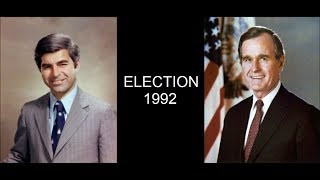 George HW Bush vs Michael Dukakis  Election Night 1992 [upl. by Walczak]