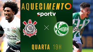 CORINTHIANS X JUVENTUDE  AQUECIMENTO AO VIVO E COM IMAGENS  COPA DO BRASIL 2024  live  sportv [upl. by Durrace]