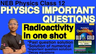 Radioactivity in one shot  Class 12 Physics Radioactivity  Physics important question solution [upl. by Legyn893]