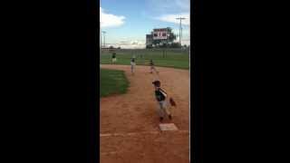 Unassisted Triple Play by 5YearOld Vincent Rivas [upl. by Mines758]