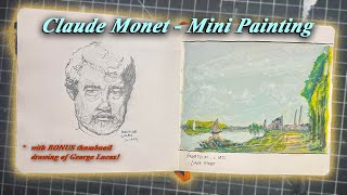 Mini Claude Monet In My Sketchbook Sketchbookin It [upl. by Seem526]